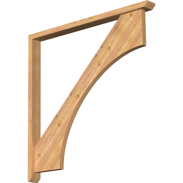 Ekena Millwork Westlake Slat Smooth Bracket w/ Offset Brace, Western Red Cedar, 3 1/2"W x 42"D x 42"H BKT0402X42X42WTL06SWR - main